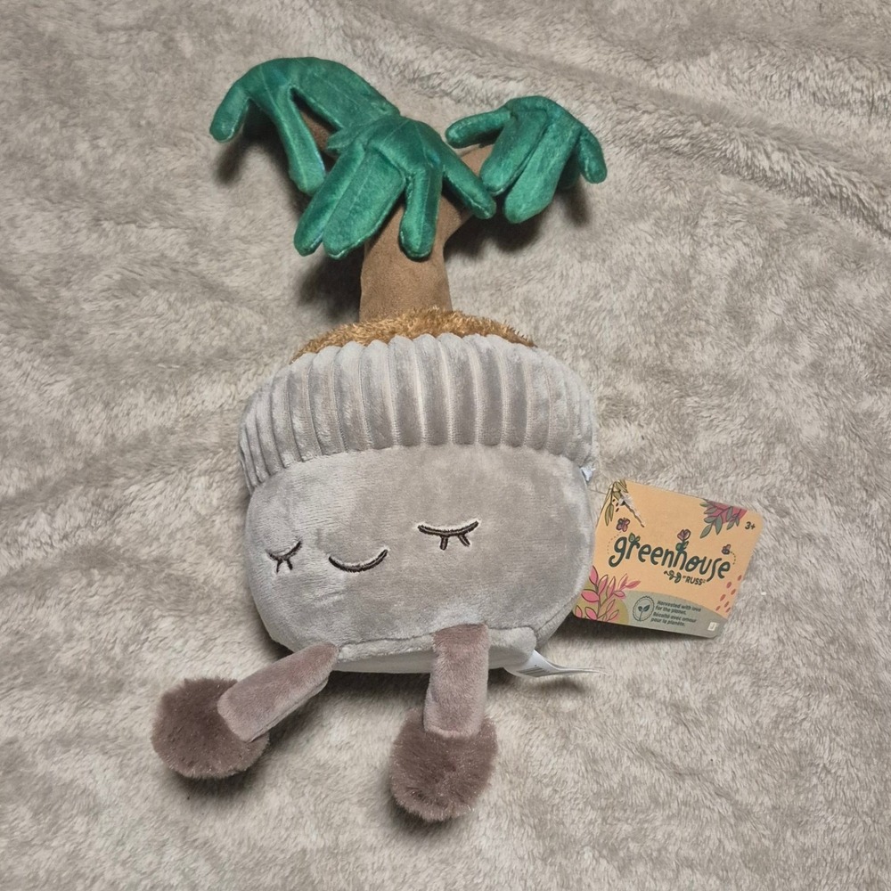 Greenhouse by Russ David the Money Tree Plush Stuffed Plant Jazwares NWT